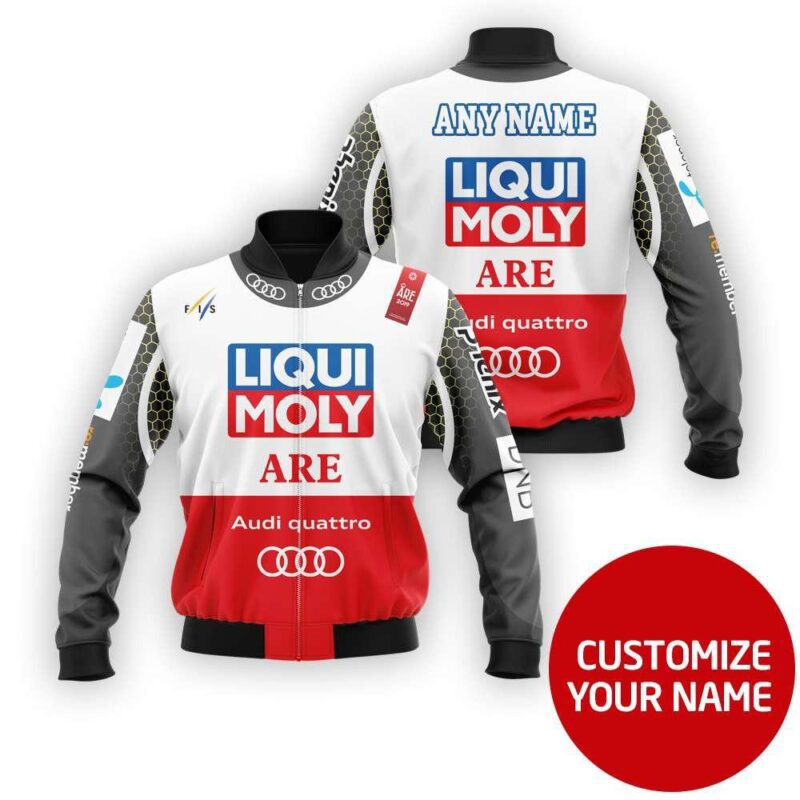 Liqui Moly Are Audi Quattro Auto Racing Team Moto Gp Motocross 3D Costume Gift With Custom Name For Liqui Moly Fans Bomber Jacket BJ03838
