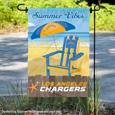 Los Angeles Chargers Summer Vibes Double Sided Garden Flag GF00296