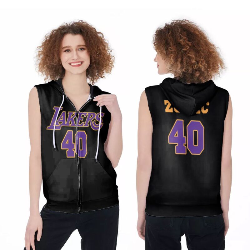 Los Angeles Lakers Ivica Zubac 40 Great Player NBA Basketball Team Jersey Style Gift For Lakers Fans Zubac Lovers Zip Sleeveless Hoodie ZSH0510