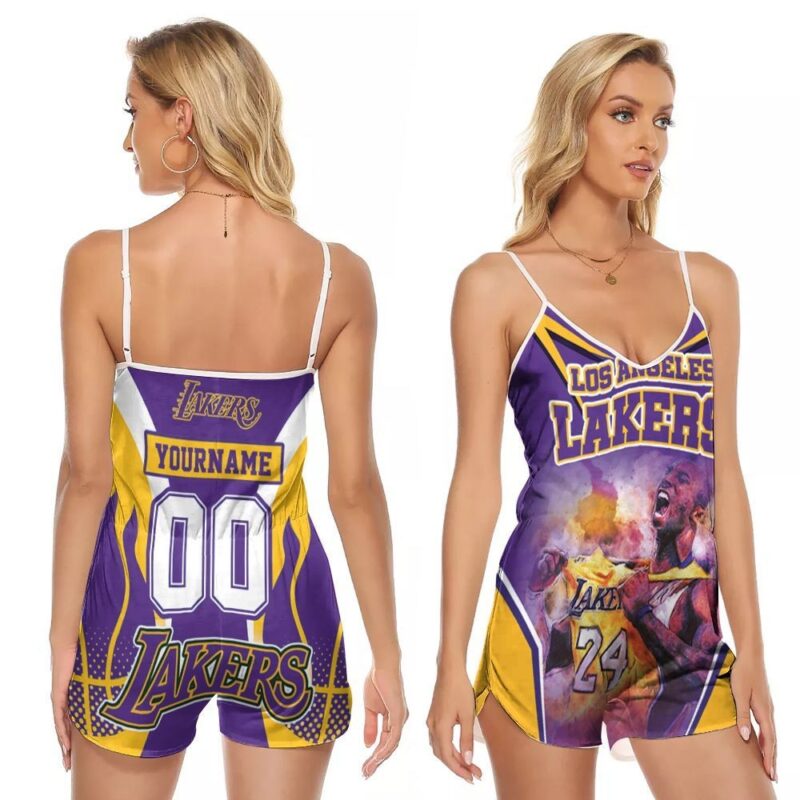 Los Angeles Lakers Kobe Bryant 24 NBA Basketball Team Logo Legendary Gift For Los Angeles Lakers Fans Kobe Bryant Lovers Romper Jumpsuit RJ00927