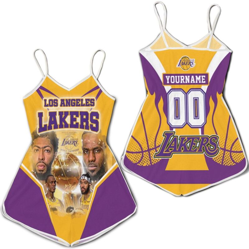 Los Angeles Lakers Western Conference Champions Personalized Romper RJ02549