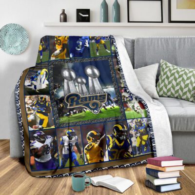 Los Angeles Players Rams Fleece Blanket American Football Car Accessories Custom For Fans 2 Los Angeles Players Rams Fleece Blanket American Football Car Accessories Custom For Fans 2