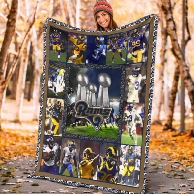 Los Angeles Players Rams Fleece Blanket American Football Car Accessories Custom For Fans 3 Los Angeles Players Rams Fleece Blanket American Football Car Accessories Custom For Fans 3