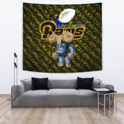Los Angeles Rams American Football Angry Rusher LA Rampage Patterns Tapestry Wall Hanging 3 Los Angeles Rams American Football Angry Rusher LA Rampage Patterns Tapestry Wall Hanging 3