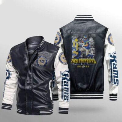 Los Angeles Rams Cooper Kupp Legends MVP Player NFL Gift For Rams Fans Leather Bomber Jacket LBJ0125