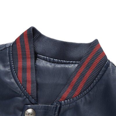 Los Angeles Rams NFL Super Bowl LVI Champions Fanatics Logo Black Gift For Rams Fans Leather Bomber Jacket LBJ0001 2