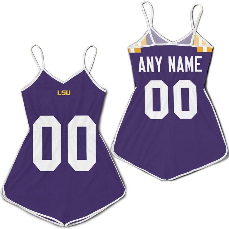 Lsu Tigers And Lady Tigers Lsu Tigers College University Football Purple Gift For Lsu Fans Romper Jumpsuit RJ00498