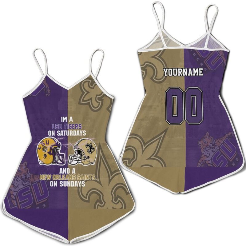 Lsu Tigers On Saturdays And New Orleans Saints On Sundays Fan 3d Romper RJ02506