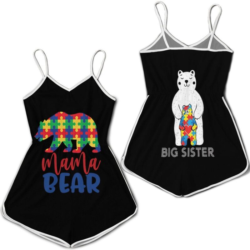 Mama Bear Big Sister Autism Support Romper RJ04982