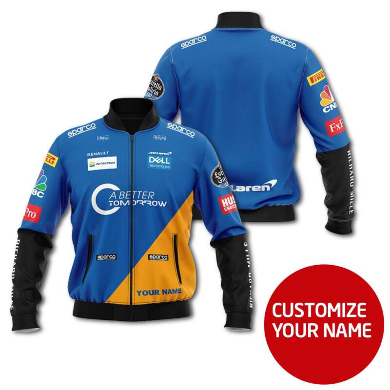 Mclaren A Better Tomorow Auto Racing Team Costume 3D Personalized Design Gift With Custom Name For Mclaren Fans Bomber Jacket BJ03833