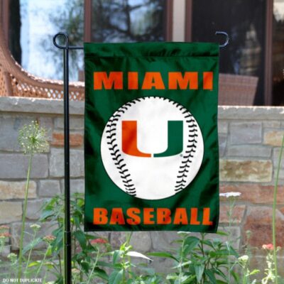 Miami Hurricanes Baseball Team Garden Flag GF00567