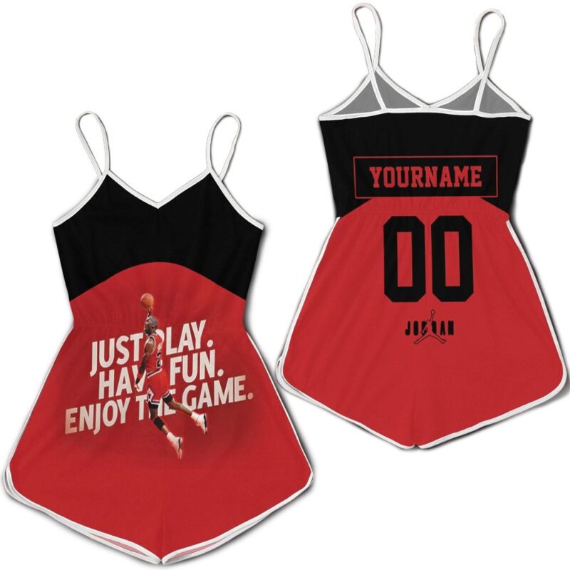 Michael Jordan 23 Chicago Bulls Just Play Have Fun Enjoy The Game Romper RJ02350