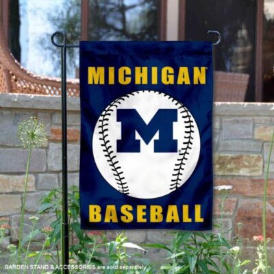Michigan Wolverines Baseball Team Garden Flag GF00702