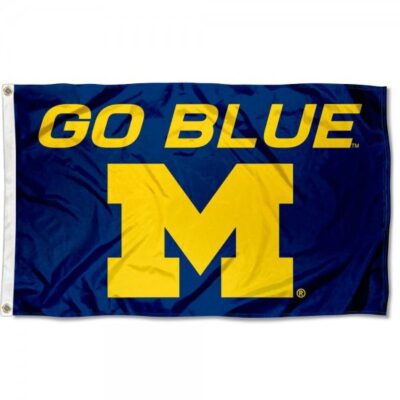 Michigan Wolverines Go Blue 3x5ft Wall Flag Banner Flag Outdoor Flag BF328