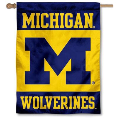 Michigan Wolverines House Flag H0197