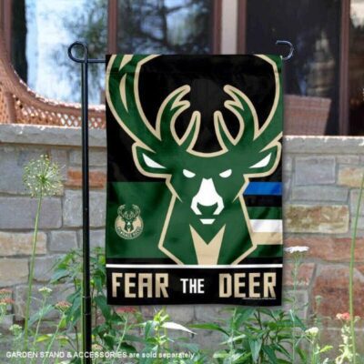 Milwaukee Bucks Fear the Deer Double Sided Garden Flag GF00931