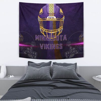 Minnesota Vikings American Football Team Tapestry Cool Purple Helmet Pink Neon Line Tapestry Wall Hanging 2 Minnesota Vikings American Football Team Tapestry Cool Purple Helmet Pink Neon Line Tapestry Wall Hanging 2