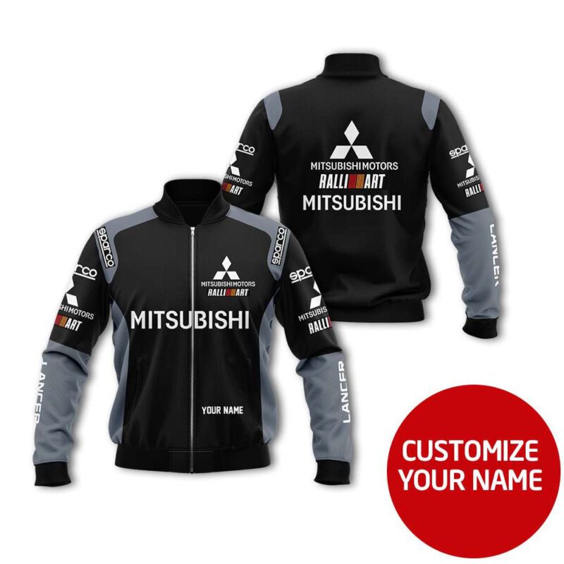 Mitsubishi Motors Auto Racing Team Costume 3D Personalized Design Gift With Custom Name For Mitsubishi Fans Bomber Jacket BJ03703
