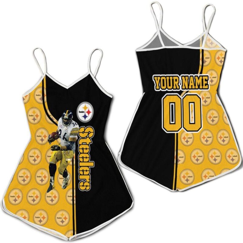 NFL Jerome Bettis Pittsburgh Steelers Player No 36 Personalized Romper RJ02683