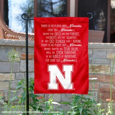 Nebraska Cornhuskers No Place Like Nebraska Song Garden Flag GF01638