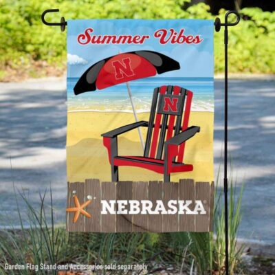 Nebraska Cornhuskers Summer Vibes Decorative Garden Flag GF00628