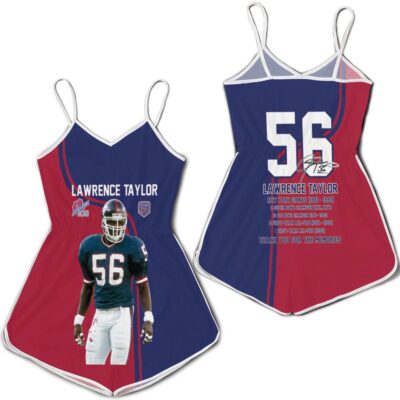 New York Giants Lawrence Taylor 56 Signature 3d jersey Romper RJ04703