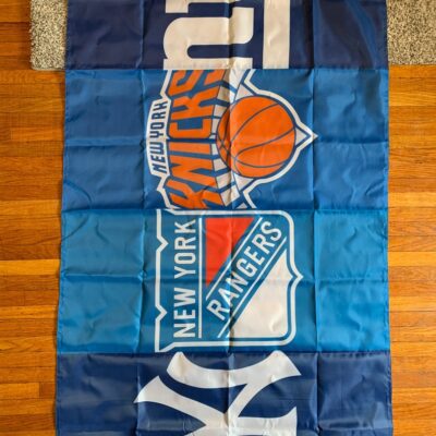 New York Sports Logo Flag Yankees Giants Knicks Rangers Banner BF81