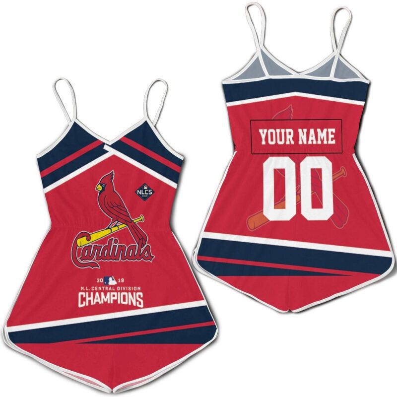 Nl Central Champions St Louis Cardinals 3d Personalized Romper RJ02552