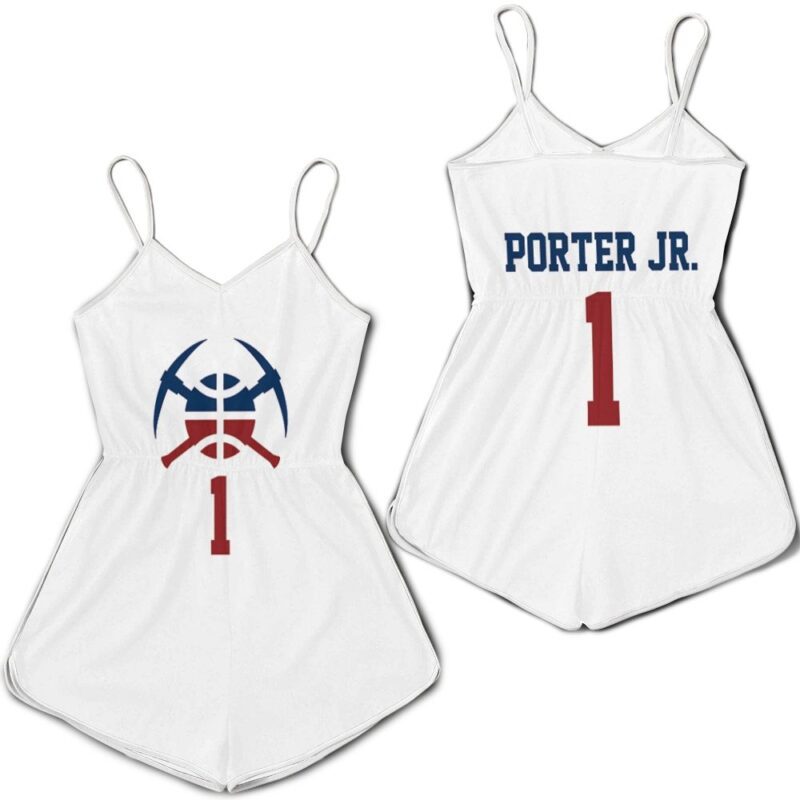 Nuggets Michael Porter Jr 2020-21 Earned Edition White Romper RJ02296