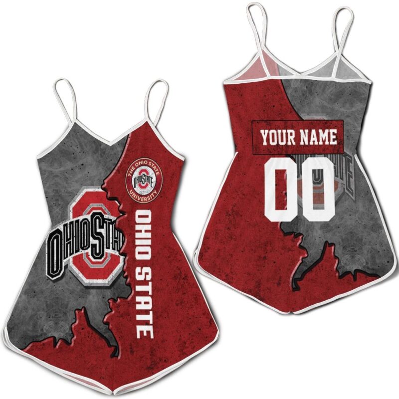 Ohio State Buckeyes Football 3d Personalized Romper RJ02340