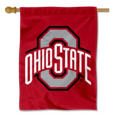 Ohio State Buckeyes Logo Double Sided House Flag H0241