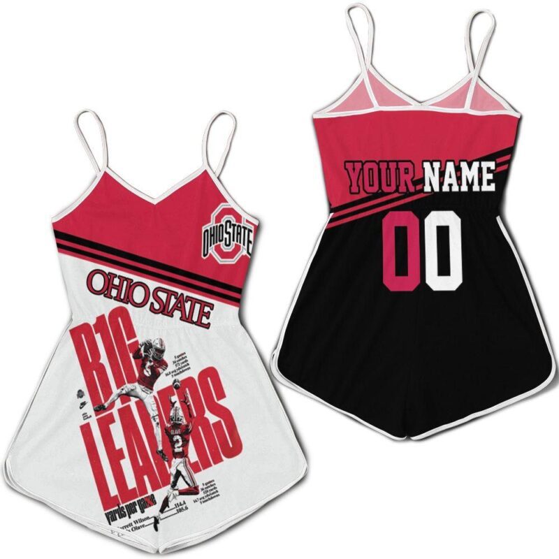 Ohio State Buckeyes NCAA Garret Wilson Chris Olave Best Players B1g Leaders Personalized Romper RJ02716