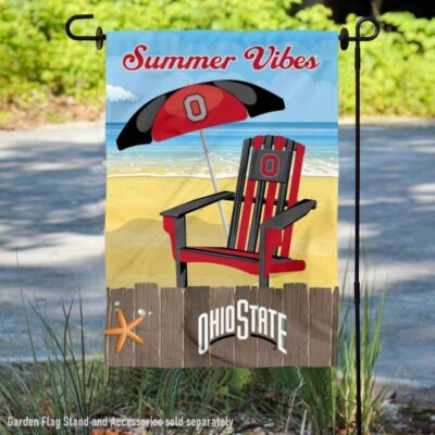 Ohio State Buckeyes Summer Vibes Decorative Garden Flag GF00718