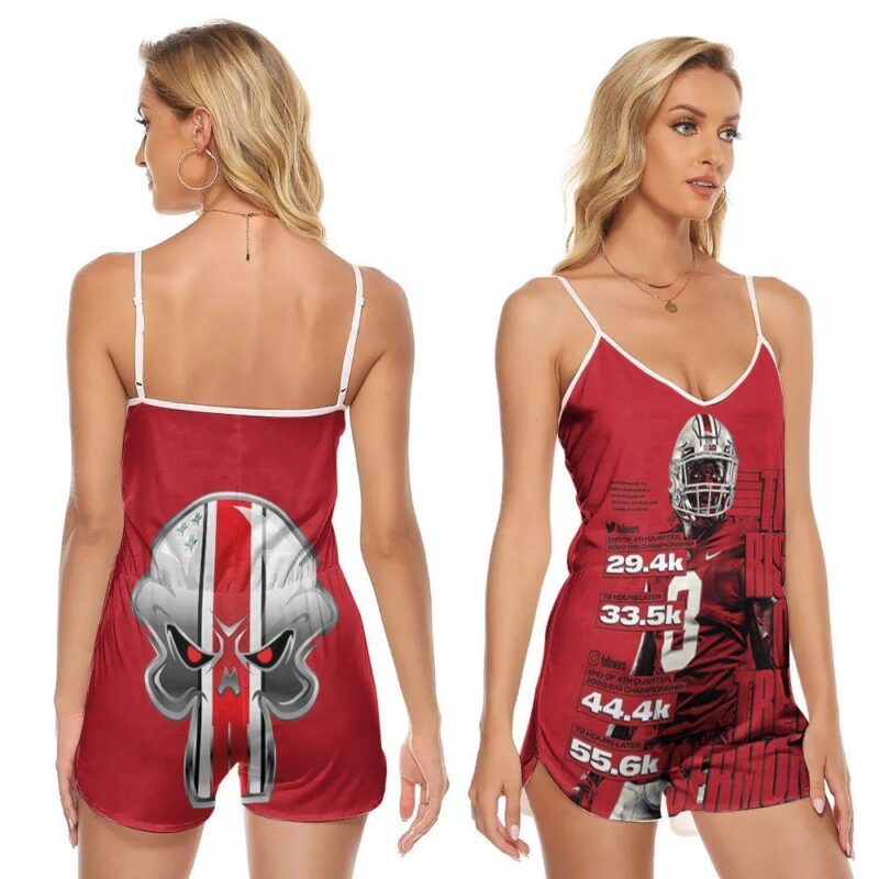 Ohio State Buckeyes The Rise Of Trey Sermon university football team Gift For Buckeyes Fans V-neck Romper Jumpsuit RJ01262