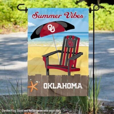 Oklahoma Sooners Summer Vibes Decorative Garden Flag GF01824