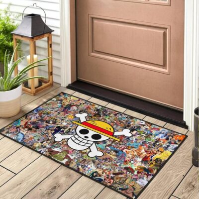 One Piece Anime Door Mat - Full Characters Background Big Skull Pirate Symbol Door Mat Welcome Mat 2 One Piece Anime Door Mat Full Characters Background Big Skull Pirate Symbol Door Mat Welcome Mat 2