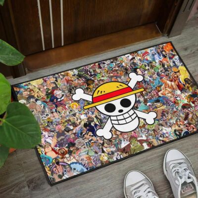 One Piece Anime Door Mat - Full Characters Background Big Skull Pirate Symbol Door Mat Welcome Mat 3 One Piece Anime Door Mat Full Characters Background Big Skull Pirate Symbol Door Mat Welcome Mat 3