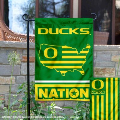 Oregon Ducks Garden Flag with USA Country Stars and Stripes GF00711