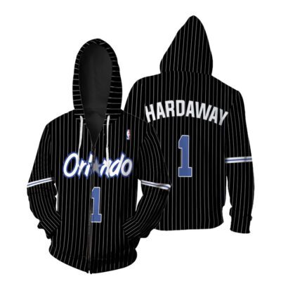 Orlando Magic Penny Hardaway #1 Great Player NBA Basketball Team Logo 3D Gift For Orlando Fans Zip Hoodie ZH00852