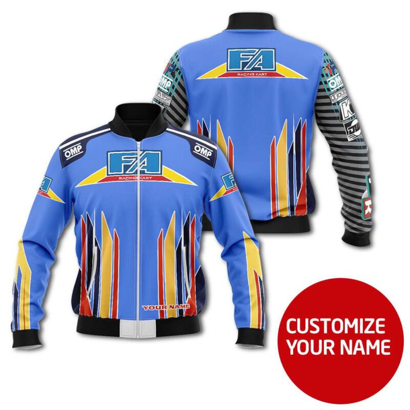 Otk Fa Racing Karts Auto Racing Team Costume 3D Personalized Design Gift With Custom Name For Otk Fans Bomber Jacket BJ03687
