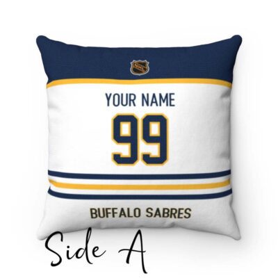 Personalized Buffalo Sabres Hockey Custom Square Throw Cushion Pillow With Name and Number Pillow, Sofa Decor, Sofa Pillow P5768