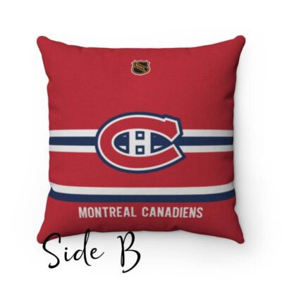 Personalized Montreal Canadiens Hockey Custom Square Throw Cushion Pillow With Name and Number Pillow, Bedroom Decor P5730 1 Bedroom Decor P5730