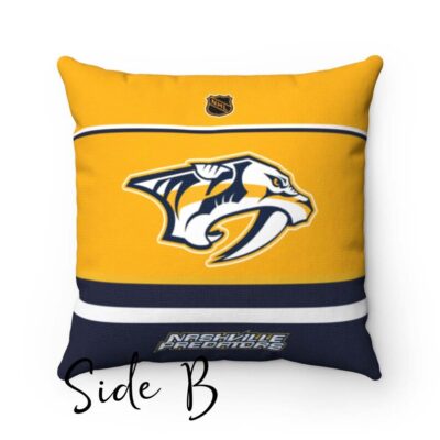Personalized Nashville Predators Hockey Custom Square Throw Cushion Pillow With Name and Number Pillow, Outdoor Indoor Decorative P5729 1 Outdoor Indoor Decorative P5729