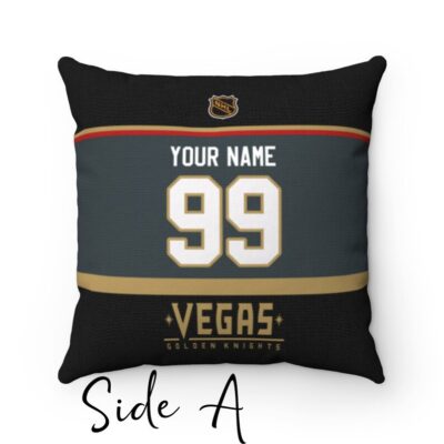 Personalized Vegas Golden Knights Hockey Custom Square Cushion Pillow With Your Name and Number Pillow