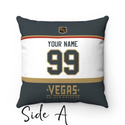 Personalized Vegas Golden Knights Hockey Custom Square Cushion Pillow With Your Name and Number Pillow