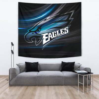 Philadelphia Eagles American Football Team Tapestry Eagle Head Go Eagle Metal Blade Tapestry Wall Hanging 3