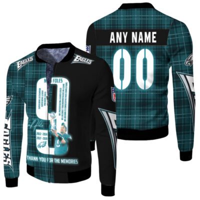 Philadelphia Eagles Nick Foles 9 Champions Legendary Captain Gift With Custom Name Number For Eagles Fans Fleece Bomber Jacket