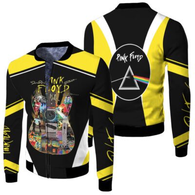 Pink Floyd Rock Band Guitar Albums Music Gift For Pink Floyd Fans Fleece Bomber Jacket