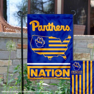 Pitt Panthers Garden Flag with USA Country Stars and Stripes GF01005