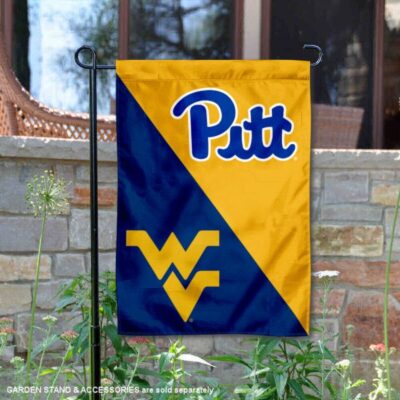 Pitt Panthers vs WVU Mountaineers House Divided Garden Flag GF00996